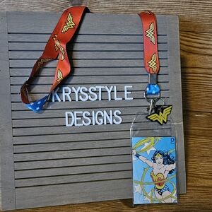 Wonder Woman DC Comics Bioworld Lanyard photo ID Badge